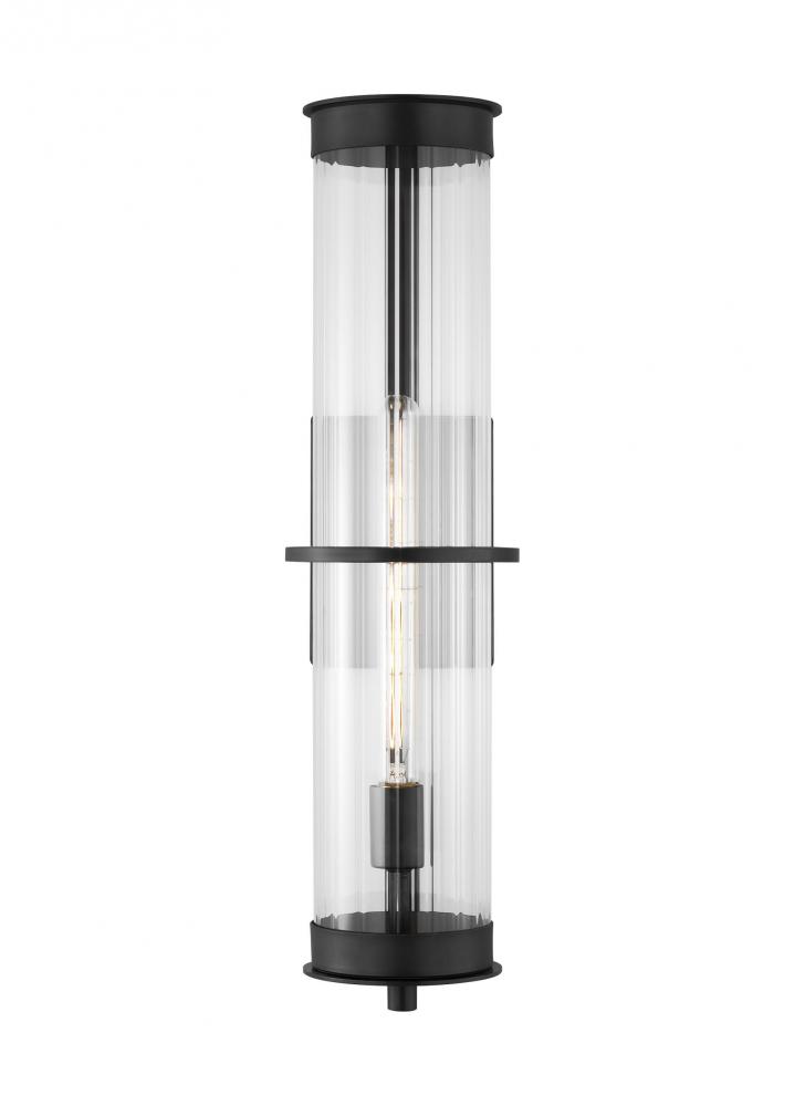 Alcona transitional 1-light LED outdoor exterior extra large wall lantern in antique bronze Finish