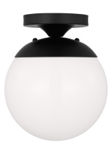Visual Comfort & Co. Studio Collection 7518-112 - Leo - Hanging Globe One Light Wall / Ceiling Semi-Flush Mount with White Glass