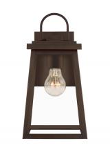 Visual Comfort & Co. Studio Collection 8648401EN7-71 - Founders modern 1-light LED outdoor exterior medium wall lantern sconce in antique bronze Finish