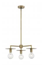 Nuvo 60/7243 - Bizet - 3 Light Chandelier with- Vintage Brass Finish