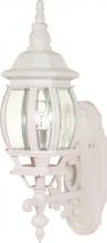 Nuvo 60/885 - Central Park - 1 Light 20" Wall Lantern with Clear Beveled Glass - White Finish
