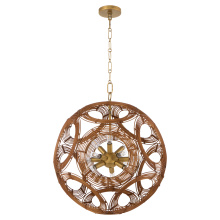 Quorum 852-22-47 - KALIO 12 LIGHT PENDANT - BRUSHED BRASS