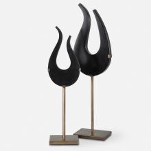 Uttermost 18136 - Uttermost Black Flame Sculptures Set/2
