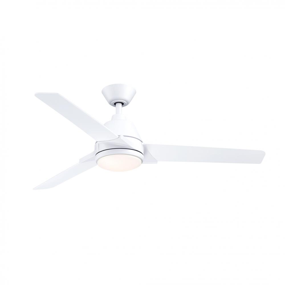 Pyramid 52 inch Indoor/Outdoor Ceiling Fan with LED Light Kit - Matte White