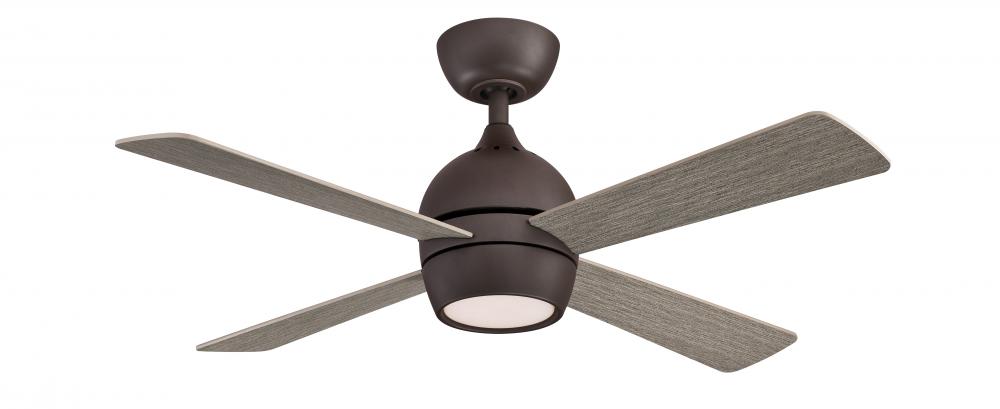 Kwad 44 inch Indoor Ceiling Fan with LED Light Kit - Matte Greige